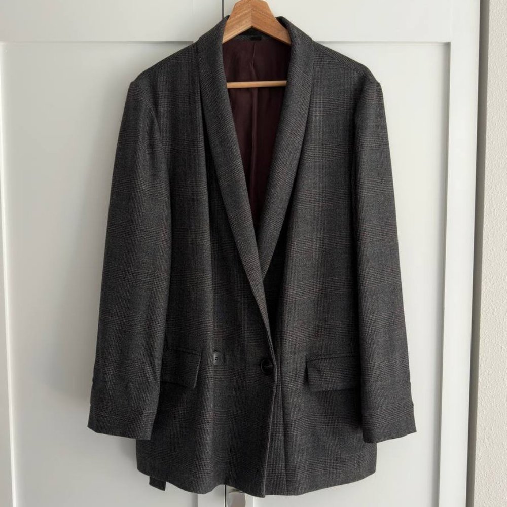 AllSaints Harriet Check Blazer Size US 8